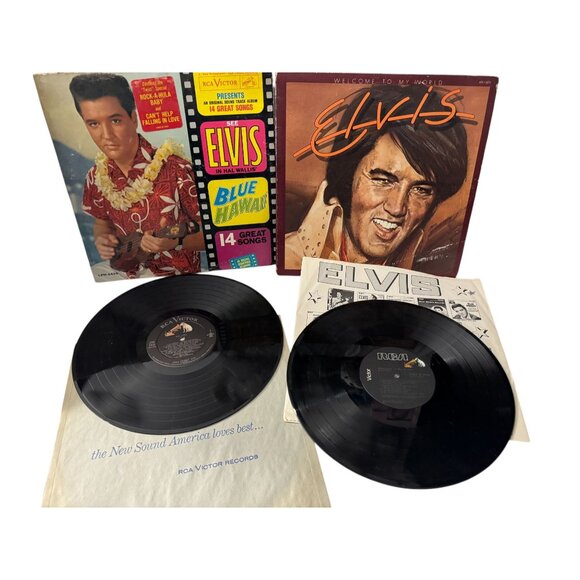 Elvis Presley Vinyl LP Set Blue Hawaii & Welcome To My World 2 Albums RCA Victor - Picture 4 of 4